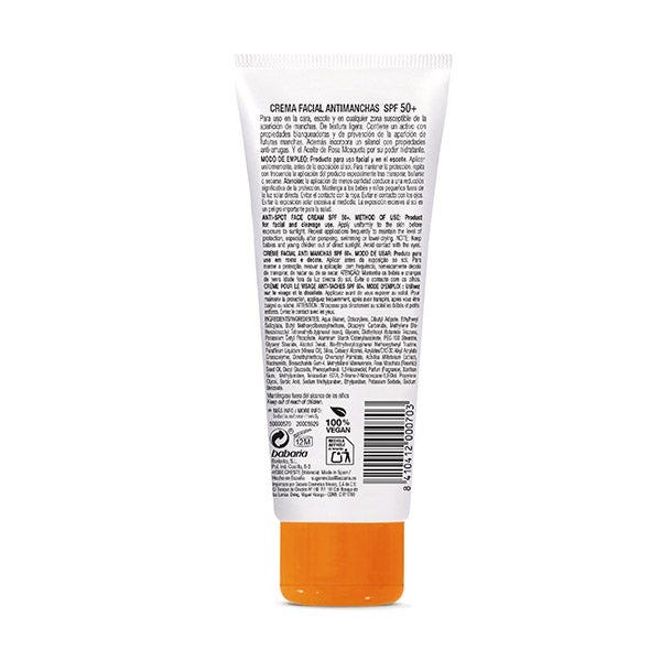 Sienoire Babaria - Crème Solaire Visage SPF 50+ Anti-Taches - Rosa Mosqueta